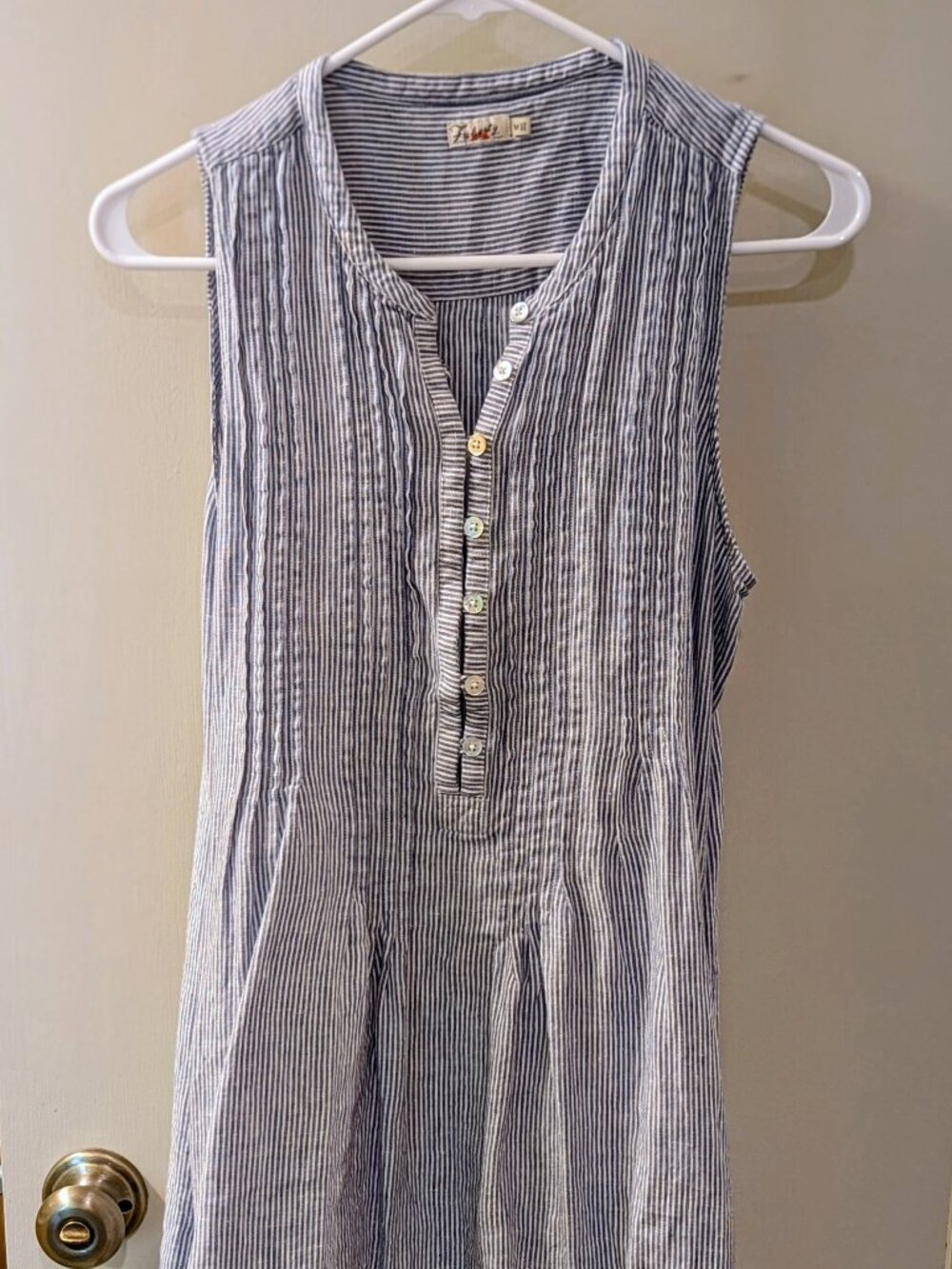 Faherty blue and white stripe shift dress